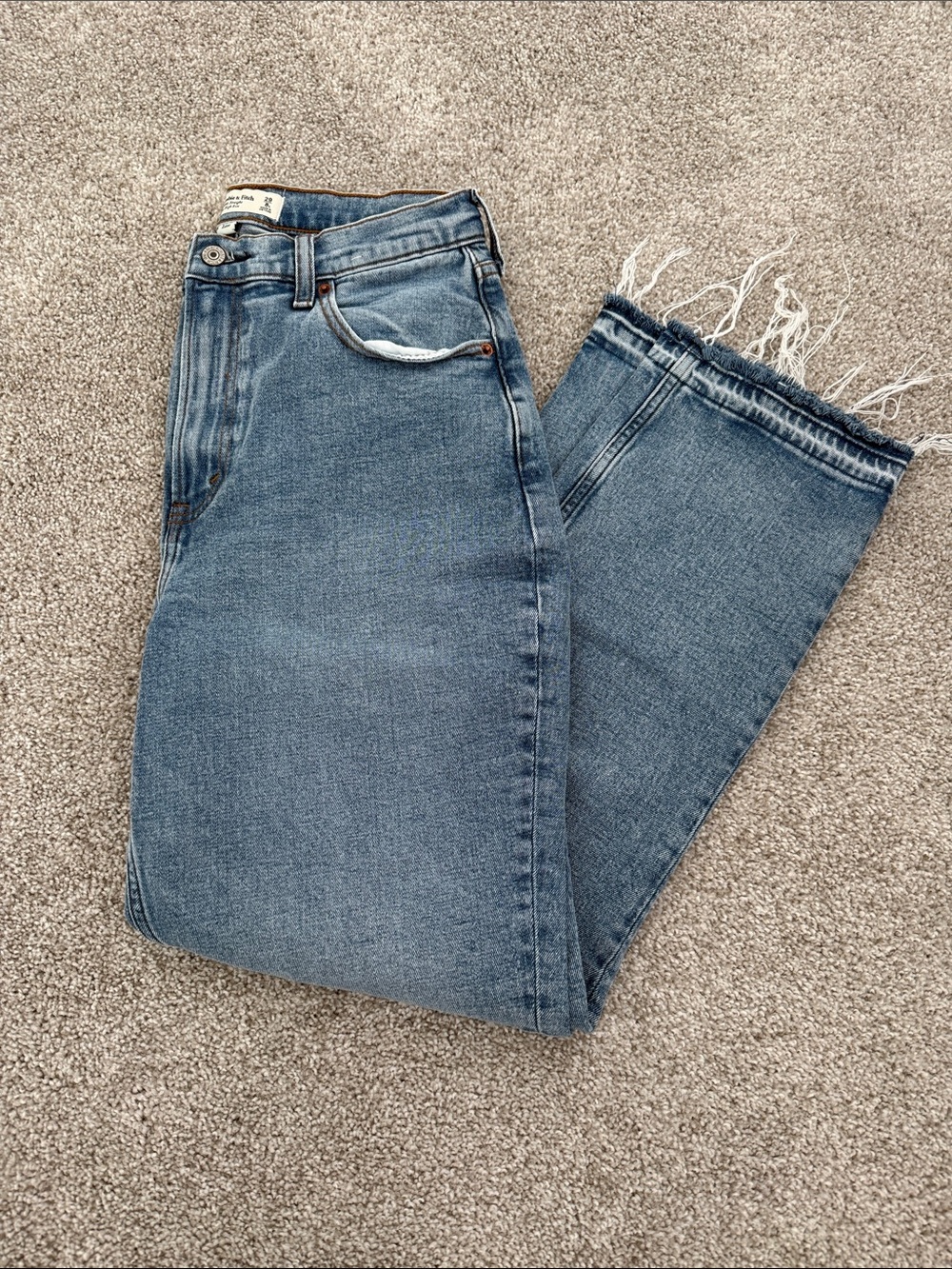 Abercrombie Curve Love Ankle Straight Ultra High Rise